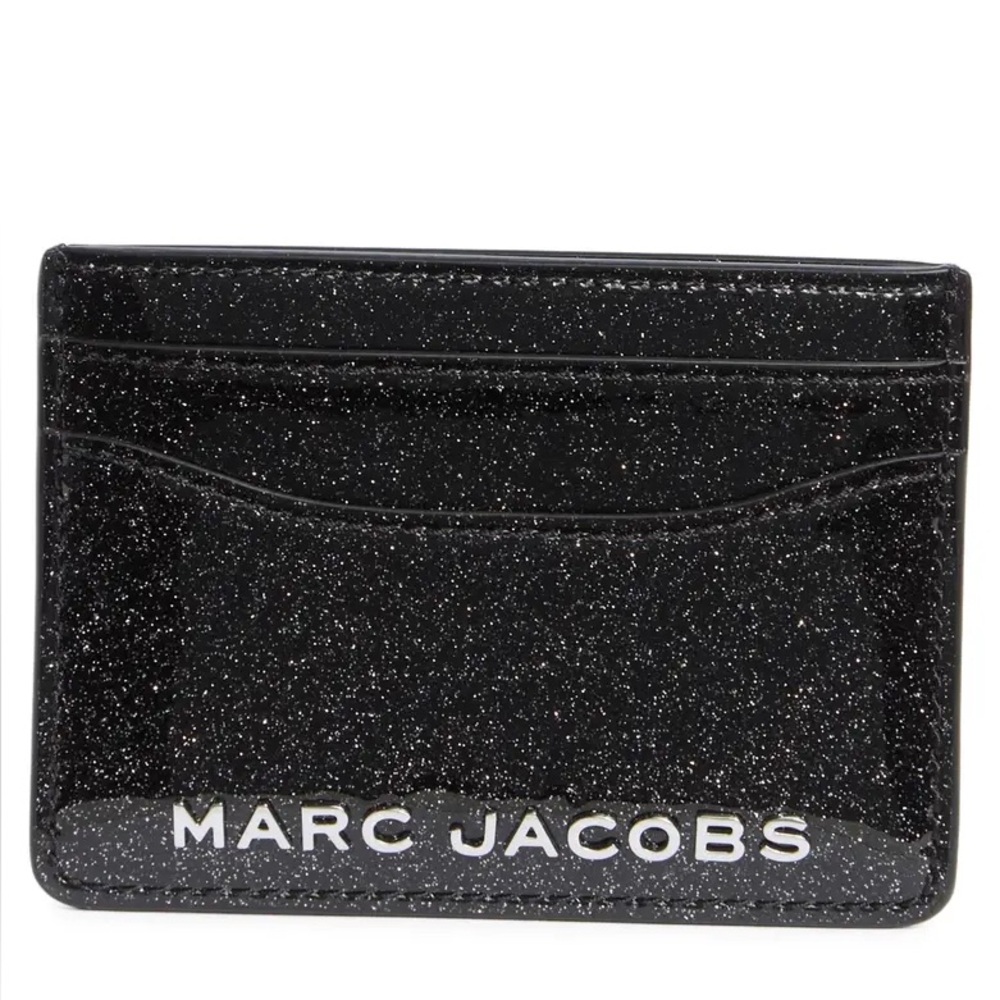 Marc Jacobs Black Glitter Card Case - New Condition